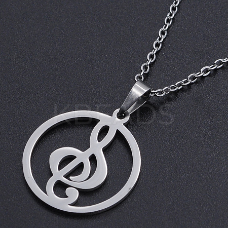 Non-Tarnish 201 Stainless Steel Pendant Necklaces LS-NJEW-S105-JN530-45-1-1