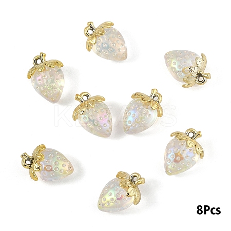 Transparent Acrylic with Alloy Pendants TACR-YW0003-14E-1