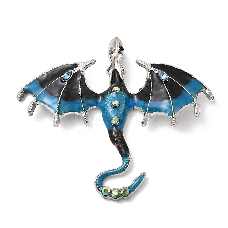 Alloy Enamel with Rhinestone Big Pendants FIND-Z098-01P-01-1
