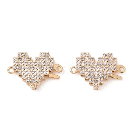 Brass Micro Pave Clear Cubic Zirconia Hook and S-Hook Clasps KK-S388-05G-1