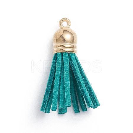 Faux Suede Cord Tassels Pendant Decorations LS-HJEW-WH0006-18P-1