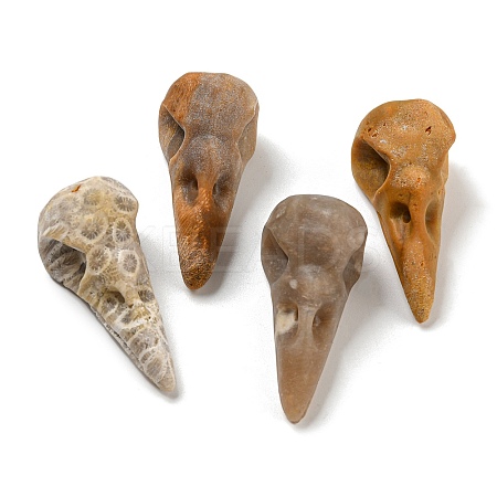 Natural Fossil Coral Pendants G-M417-06C-1