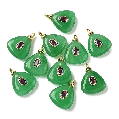 Dyed Natural White Jade Pendants G-H328-04G-B10-1