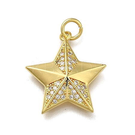 Brass Micro Pave Cubic Zirconia Pendants ZIRC-I070-092G-1