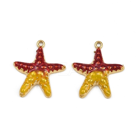 304 Stainless Steel Enamel Pendants STAS-L302-01G-1