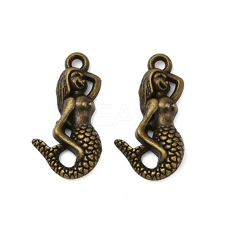 Alloy Metal 3D Mermaid Pendants PALLOY-2458-AB-FF-1