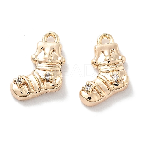 Micro Pave Clear Cubic Zirconia Pendants KK-M102-02G-1
