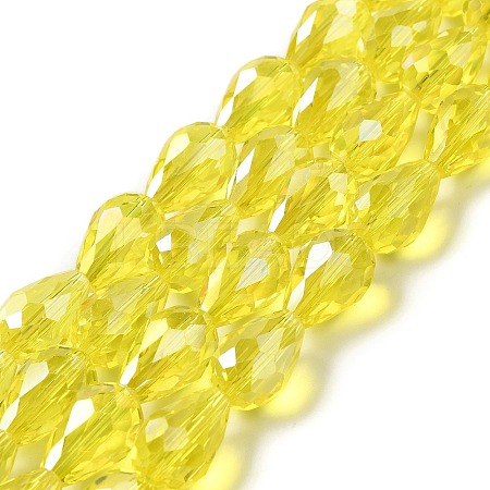 Electroplate Glass Beads Strands LS-EGLA-D015-15x10mm-30-A-1