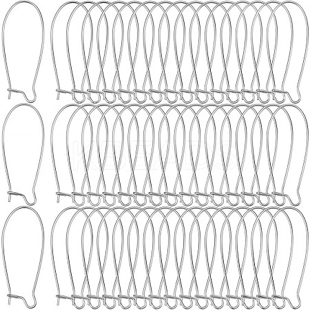 120Pcs 304 Stainless Steel Hoop Earrings Findings Kidney Ear Wires STAS-SP0001-32C-P-1