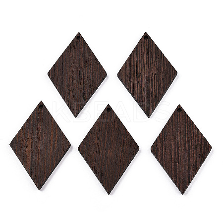 Natural Wenge Wood Pendants WOOD-T023-46B-01-1