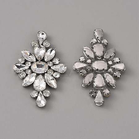 Hotfix Rhinestone Iron on Patches LS-RGLA-WH0014-01E-1
