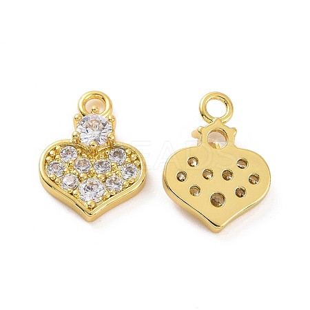 Brass Micro Pave Cubic Zirconia Charms KK-E068-VF186-1