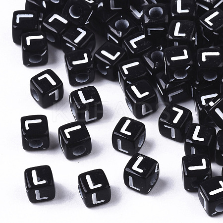 Opaque Acrylic Beads SACR-N002-01L-1