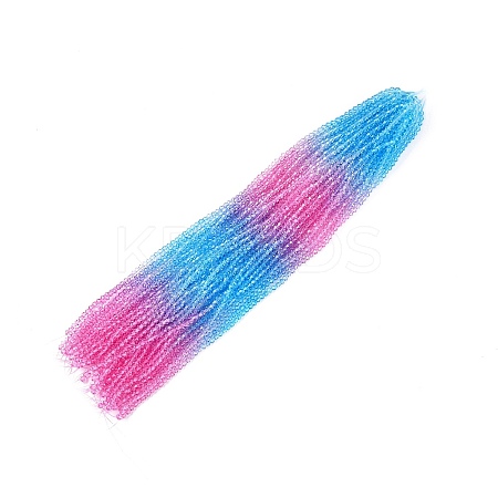 Gradient Color Baking Paint Glass Bead Strands X-DGLA-A039-T2mm-A06-1