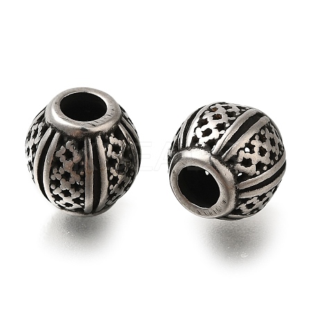 304 Stainless Steel European Beads STAS-D191-09D-AS-1