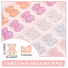 CHGCRAFT 100Pcs 5 Colors Transparent Acrylic Beads MACR-CA0001-25-2