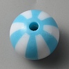 Opaque Acrylic Striped Beads LS-SACR-WH0009-10A-2