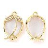 Brass Micro Pave Clear Cubic Zirconia Pendants ZIRC-F133-05G-1