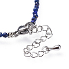 Natural Lapis Lazuli Bead Bracelets BJEW-JB04555-01-3