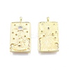 Brass Micro Pave Clear Cubic Zirconia Pendants KK-G432-14G-1