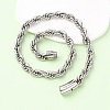 10MM 304 Stainless Steel Rope Chain Necklaces NJEW-C099-07A-P-2