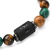 12 Constellations Natural Tiger Eye & Picture Jasper & Agate & Black Onyx Round Beaded Stretch Bracelets for Men Women WGB9E7C-08-2