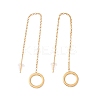 Long Chain with Open Ring Dangle Stud Earrings EJEW-A067-10G-1