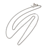 Anti-Tarnish Rhodium Plated 925 Sterling Silver Wheat Chains Necklace for Women STER-I021-02B-P-4