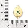 Brass Micro Pave Clear Cubic Zirconia & Shell Connector Charms KK-M303-03G-06-3