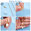 2Pcs 2 Colors 925 Sterling Silver Cubic Zirconia Pendants Bails STER-HS0001-13-4