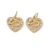 Brass Micro Pave Cubic Zirconia Pendants KK-E068-VC005-01-2