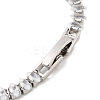 Brass Pave Clear Cubic Zirconia Horse Eye Link Bracelets BJEW-YWC0002-03A-P-3