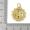 Brass Micro Pave Cubic Zirconia Pendants KK-B114-18G-3
