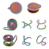 8Pcs 4 Styles Stainless Steel Cuff Earrings EJEW-HS0001-10MC-1