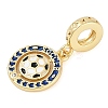 Rack Plating Brass Micro Pave Cubic Zirconia European Dangle Charms KK-P287-33D-G-2