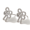 Rack Plating Brass Micro Pave Cubic Zirconia Studs Earrings EJEW-R162-21G-2
