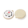 Plating Eco-Friendly Printed Alloy Pendants AL-CBAE25B-01F-G-3