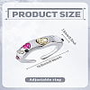 1Pc Colorful Rhinestone Open Cuff Ring RJEW-LP0002-08-2