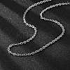 Tarnish Resistant 304 Stainless Steel Cable Chains for Necklace Making X-STAS-P045-03P-3