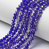 Electroplate Transparent Glass Beads Strands EGLA-A034-T4mm-H05-1