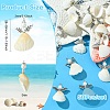 50Pcs 10 Styles Shell & Alloy Pendants PALLOY-CJ00044-2
