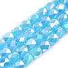 Electroplate Glass Beads Strands EGLA-N002-13-A05-1