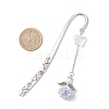 Tibetan Silver Alloy Hook Bookmark AJEW-JK00401-01-2