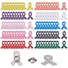 100Pcs 3 Styles Breast Cancer Awareness Pink Ribbon Enamel Pin JEWB-FH0002-53B-1