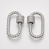Brass Screw Carabiner Lock Charms LS-KK-T047-02P-2