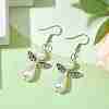 Platinum Alloy & Plastic Dangle Earrings EJEW-JE05599-01-2