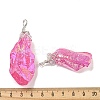 Electroplated Raw Rough Natural Quartz Crystal Big Pendants G-A229-02P-08-3