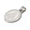 Non-Tarnish 304 Stainless Steel Pendants STAS-C102-09B-P-2
