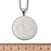 201 Stainless Steel Rhinestone Pendant Necklaces for Women NJEW-U021-05P-5