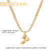 1pc Brass Chain & 304 Stainless Steel Letter Pendant Necklaces NJEW-LP0001-40P-G-2